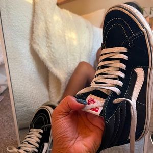 Black & White High Vans